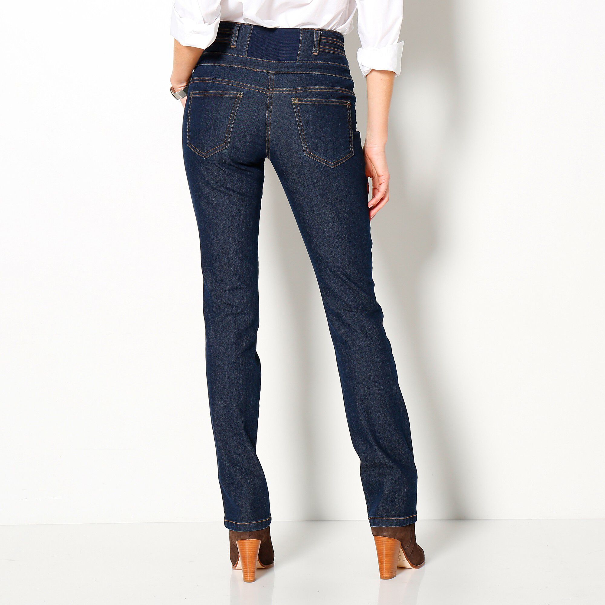 Jean taille haute coupe droite