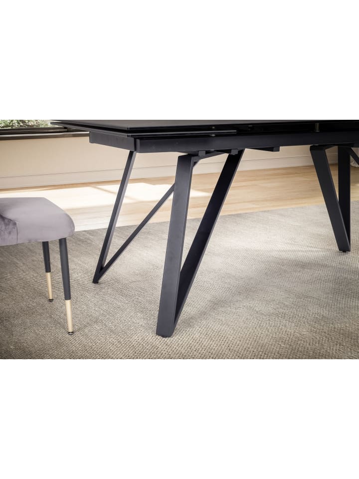 KADIMA DESIGN Esszimmertisch 180 - 260 cm Ausziehbar Keramik Glas , in Schwarz günstig kaufen onesize