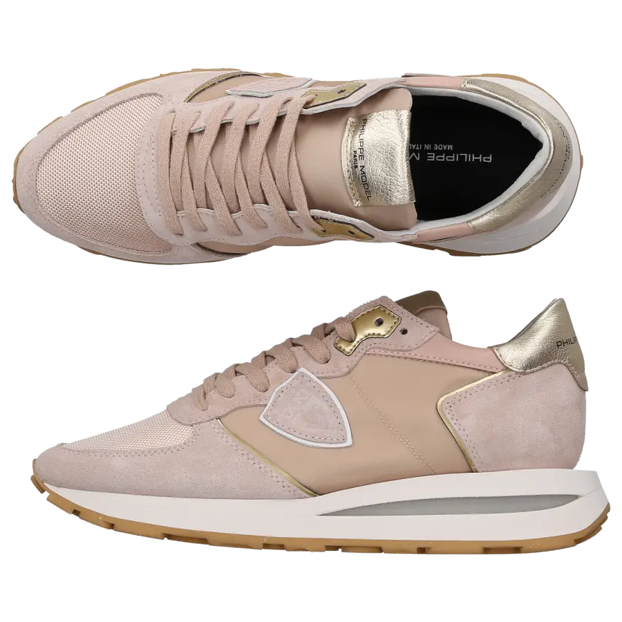 Philippe Model - Sneaker low TROPEZ HAUTE Veloursleder Textil - pink