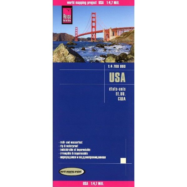 Reise Know-How Landkarte USA 1 : 4.700.000 - Straßenkarte