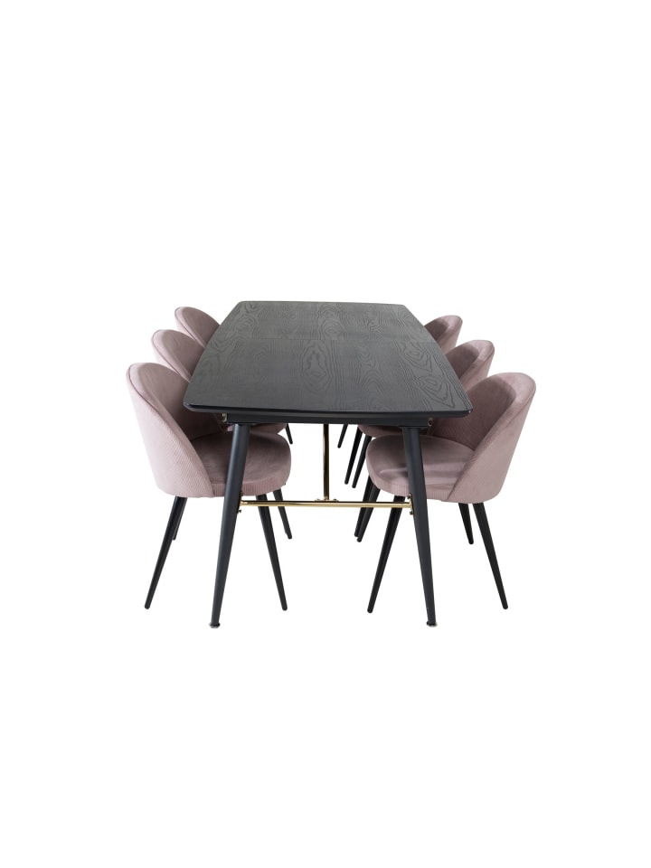 ebuy24 Essgruppe Gold 1 (7-teilig) Altrosa 85 x 180 cm günstig kaufen onesize
