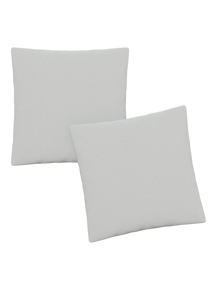 GMD Living 2er Set Jersey Kissenhüllen JESBERG in Farbe Silber günstig kaufen