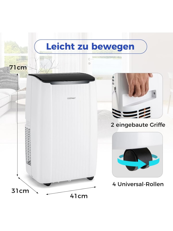 COSTWAY 12000 BTU 4-in-1 Klimagerät mit Heizung in Weiß günstig kaufen onesize