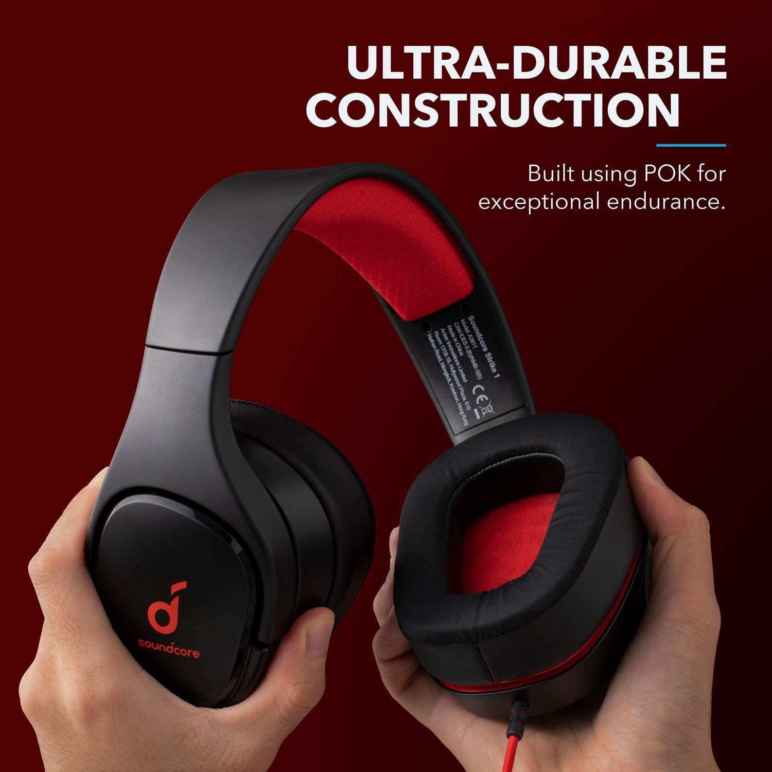 SoundCore Strike 1 Gaming-Headset (Mikrofon mit Geräuschisolierung)