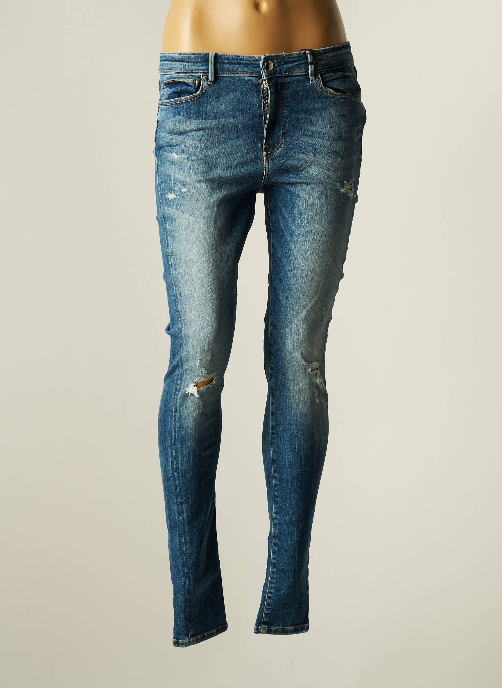 Guess Jeans Coupe Slim Femme couleur bleu