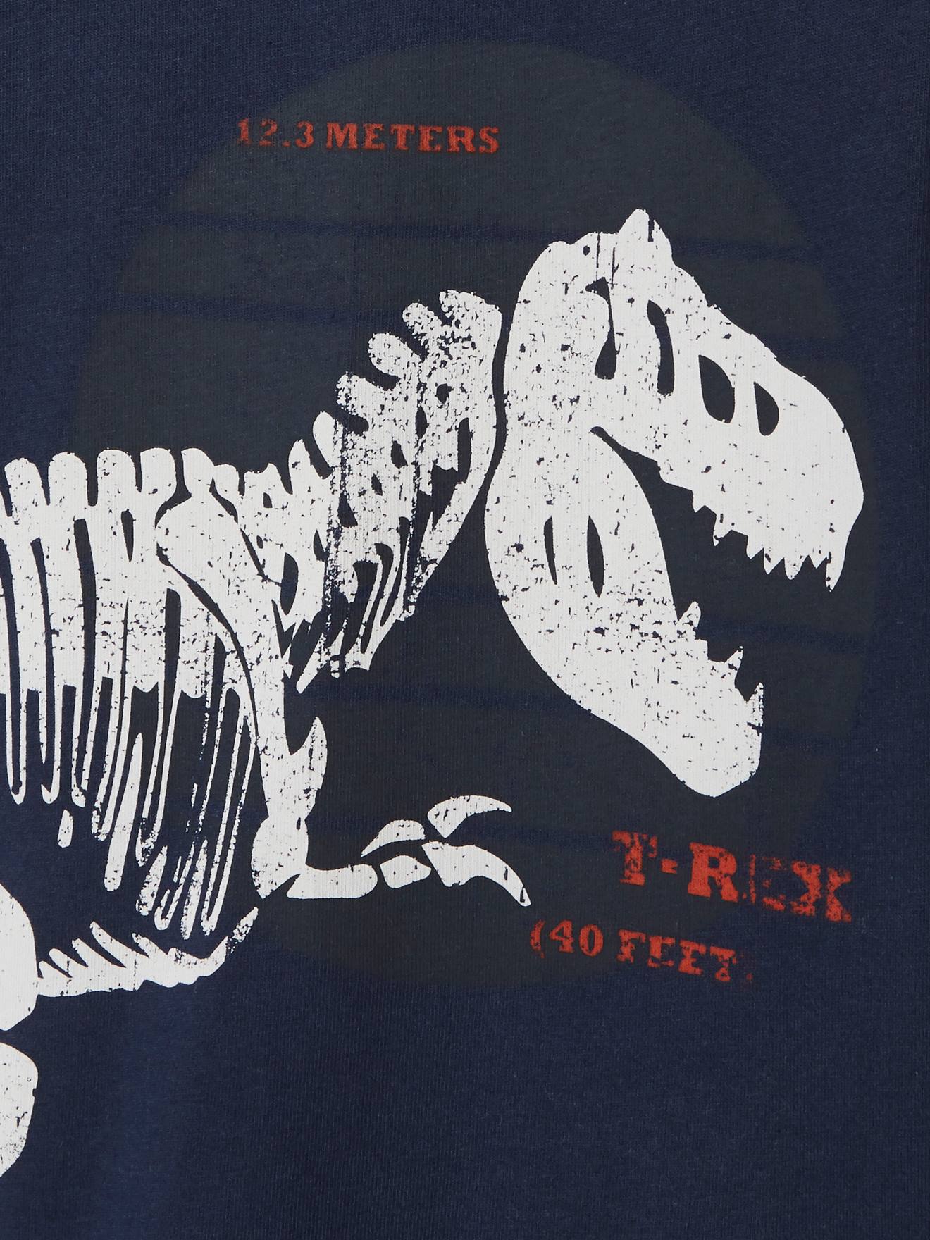 Vertbaudet Jungen Shirt, Dino Oeko-Tex - marine