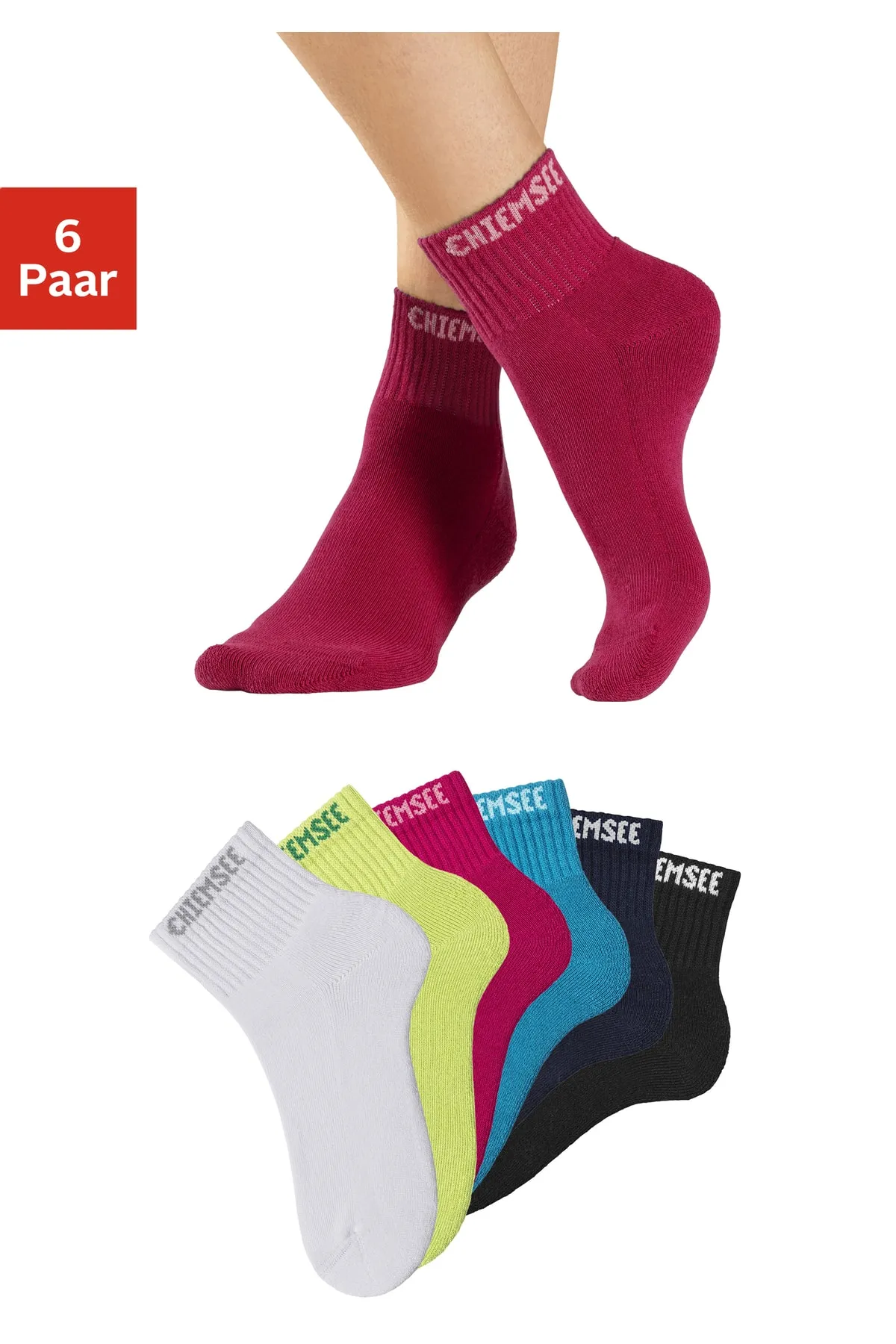 Chiemsee  Socken - Rosa - Unifarben