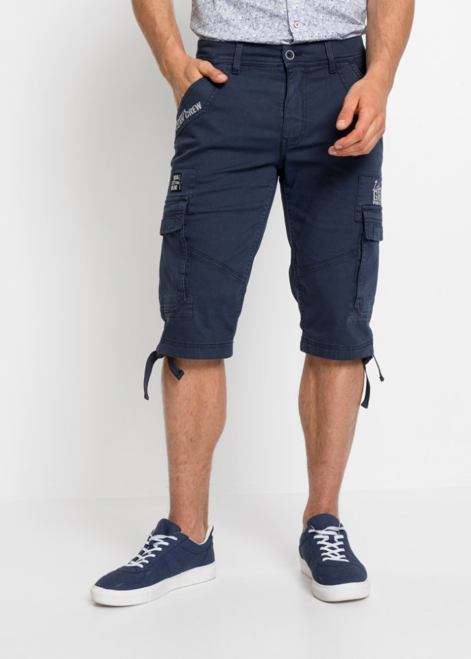 Long-Bermuda mit Cargotaschen, Regular Fit