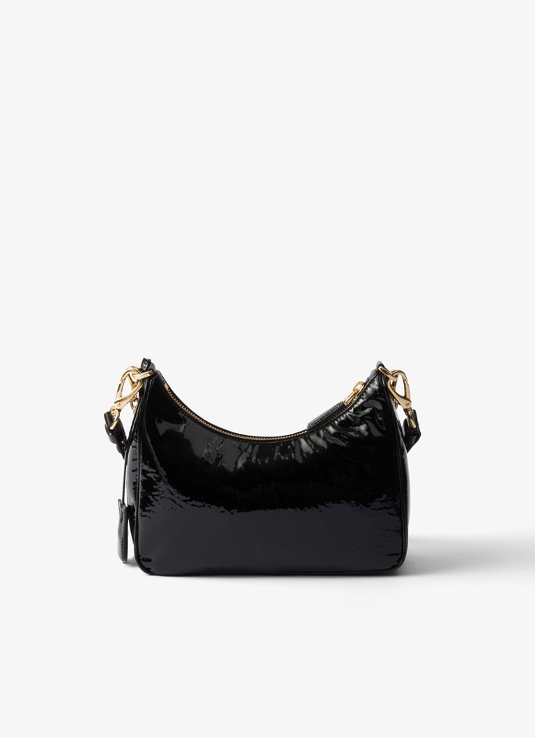 Prada Re-Edition patent leather shoulder bag