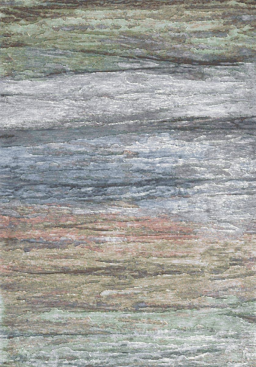 Webteppich Exellenza Grau-Grün-Mehrfarbig 80 x 150 cm