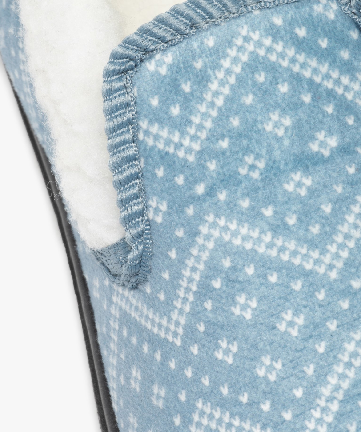 Pantoufles femme à doublure fourrée en sherpa bleu | GEMO