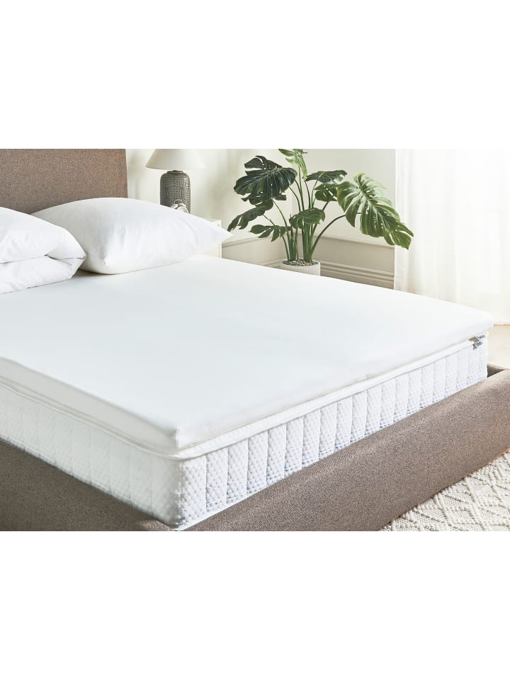 Beliani Topper CALM in Weiß - (W) 160 x (H) 6 x (L) 200 cm günstig kaufen onesize