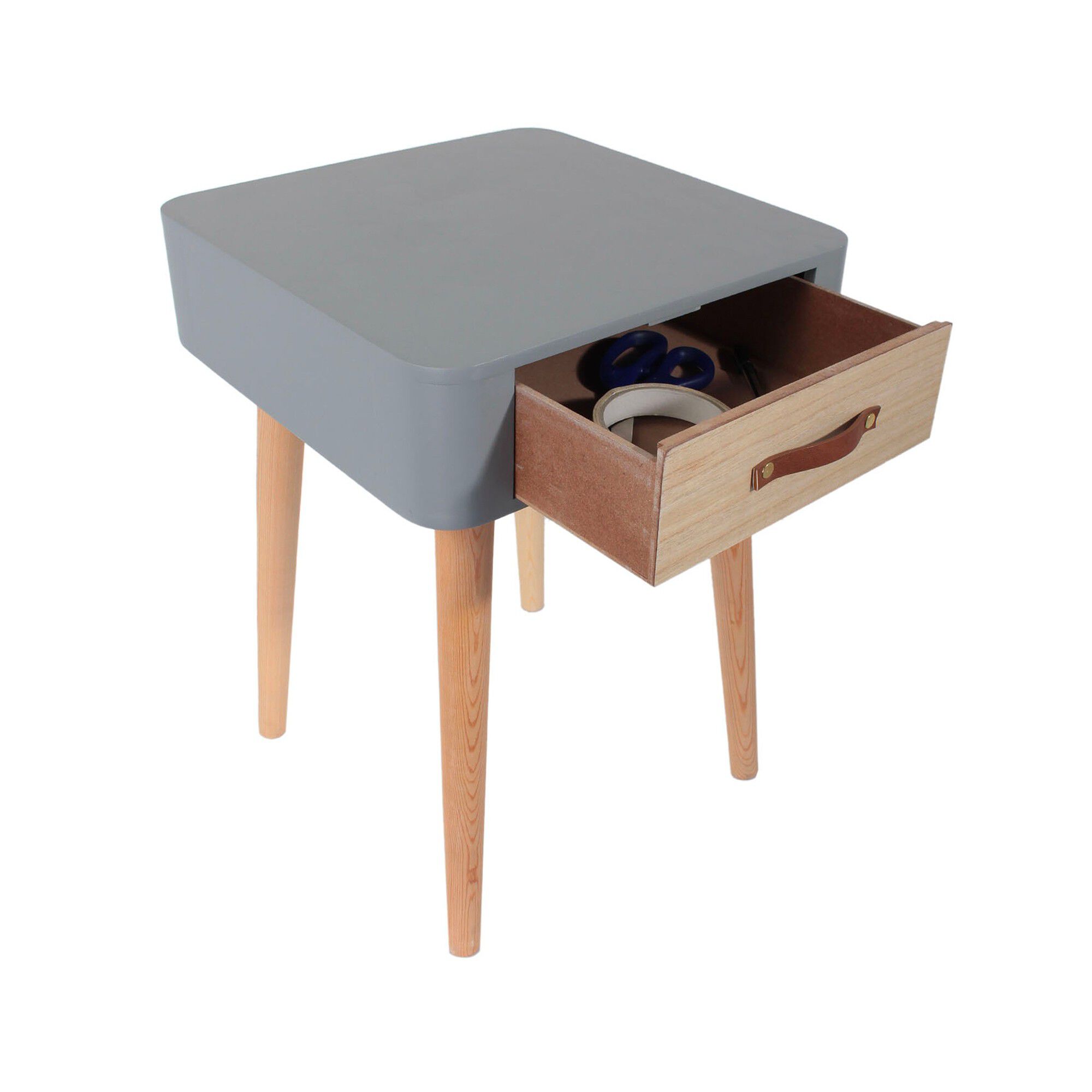 Table de chevet bicolore 1 tiroir
