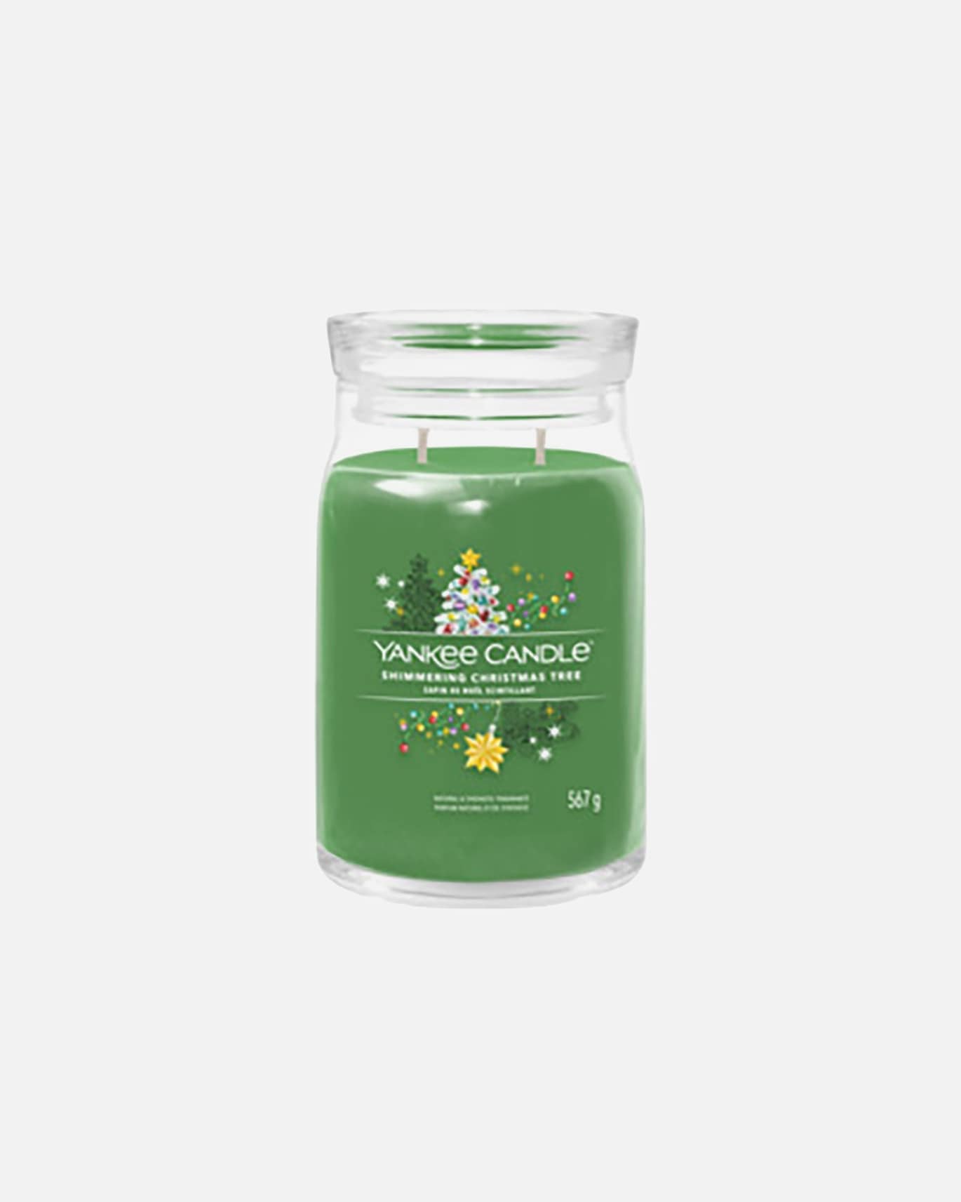 YANKEE CANDLE Stor signaturkrukke glitrende juletre