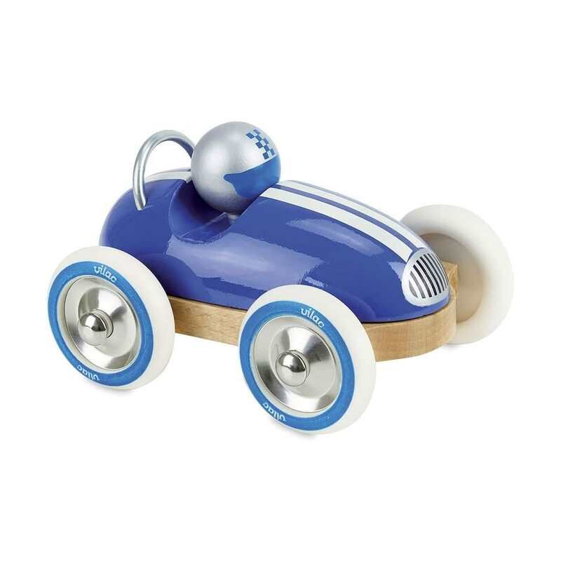 Roadster vintage en bois bleu