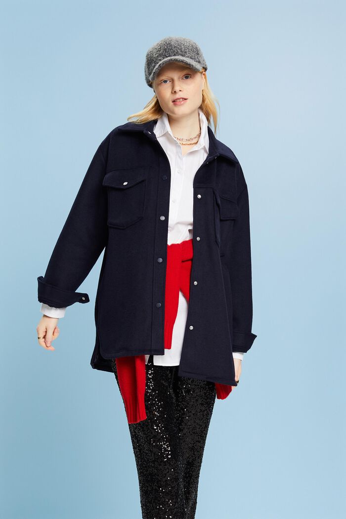 Overshirt aus Wollmix