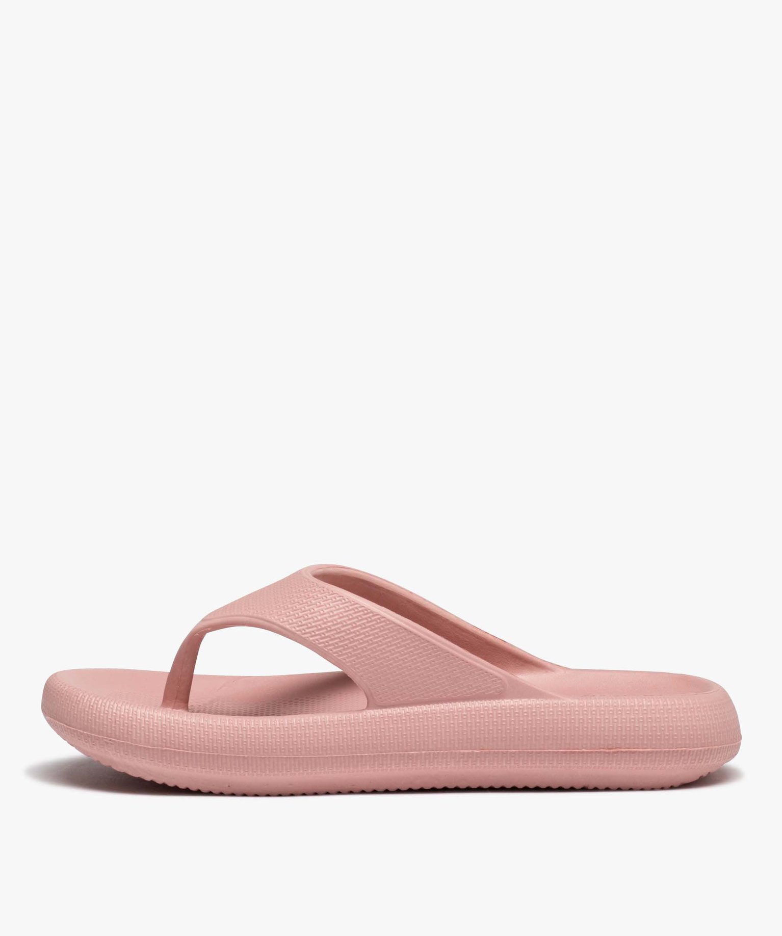 Tong femme unies à semelle plateforme extra-large - Beppi rose | GEMO