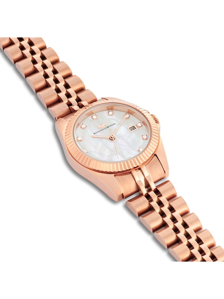 Rhodenwald & Söhne Damen Quarzuhr roségold Edelstahl roségold in roségold günstig kaufen 21 cm