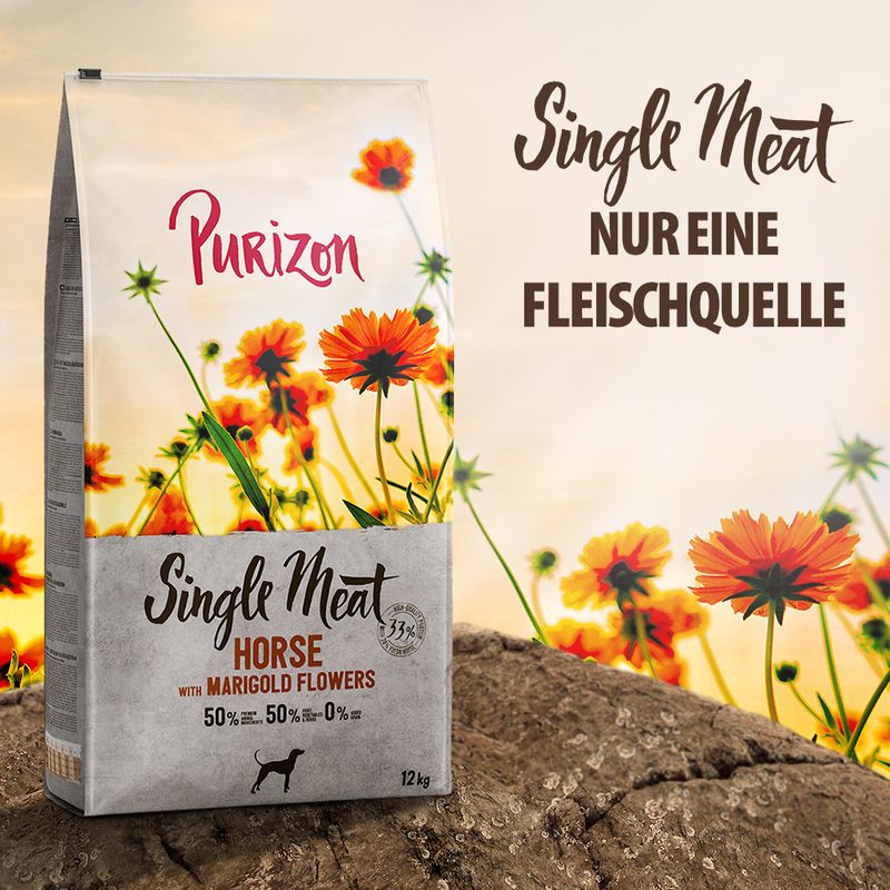 Purizon Single Meat Adult Pferd mit Süßkartoffel & Ringelblumenblüten