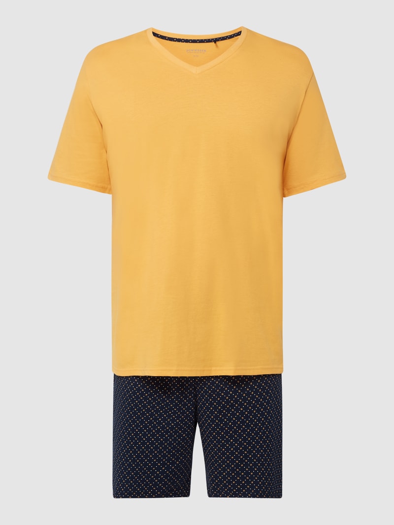 Pyjama aus Baumwolle in gelb