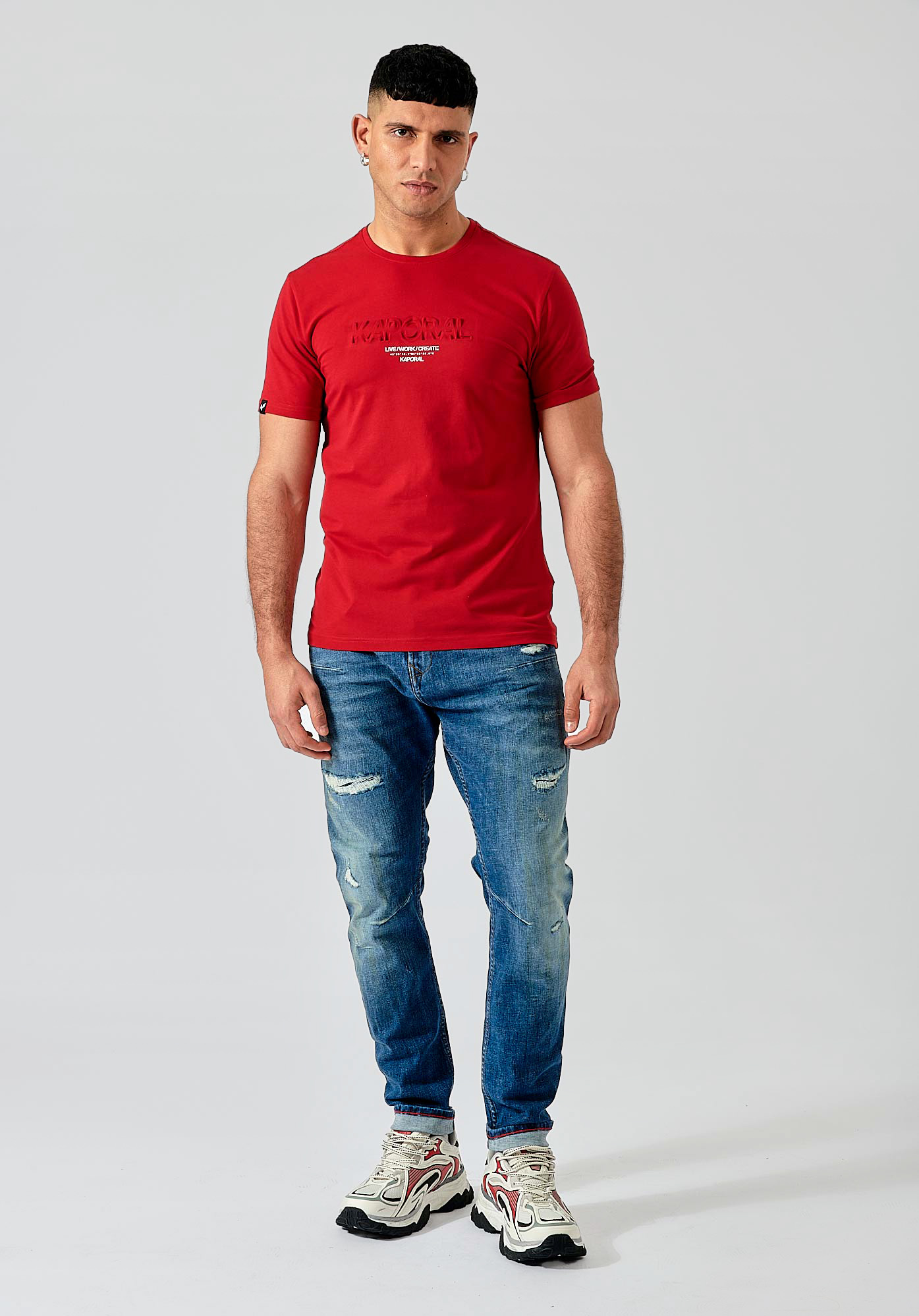 NIRAJ  T-shirt rouge homme