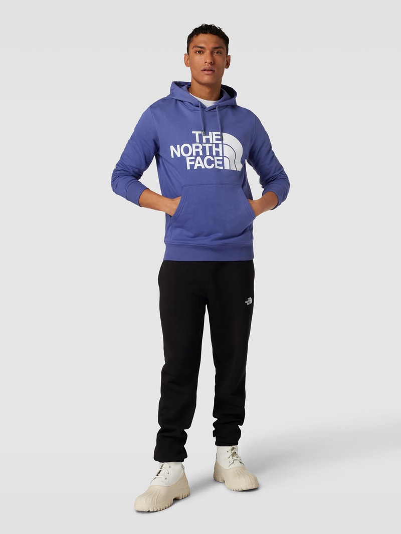 Hoodie mit Logo-Print Modell 'STANDARD' in blau