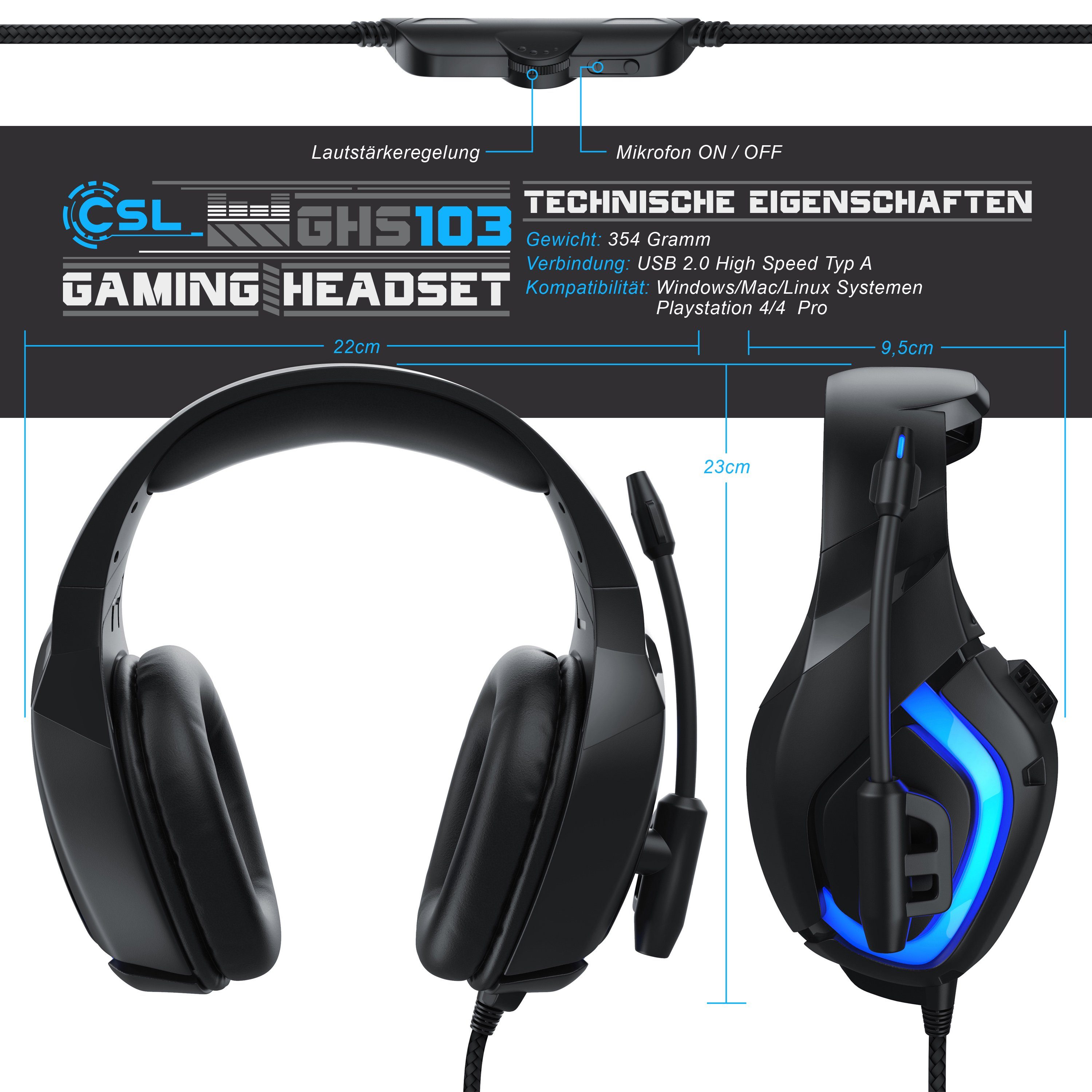 CSL Gaming-Headset (GHS-103