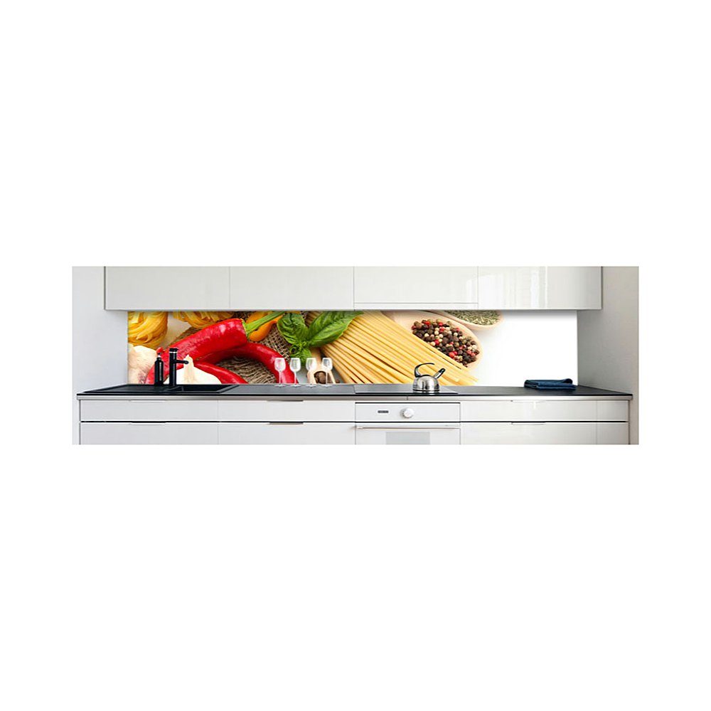 DRUCK-EXPERT Küchenrückwand Küchenrückwand Pasta Love Premium Hart-PVC 0,4 mm selbstklebend