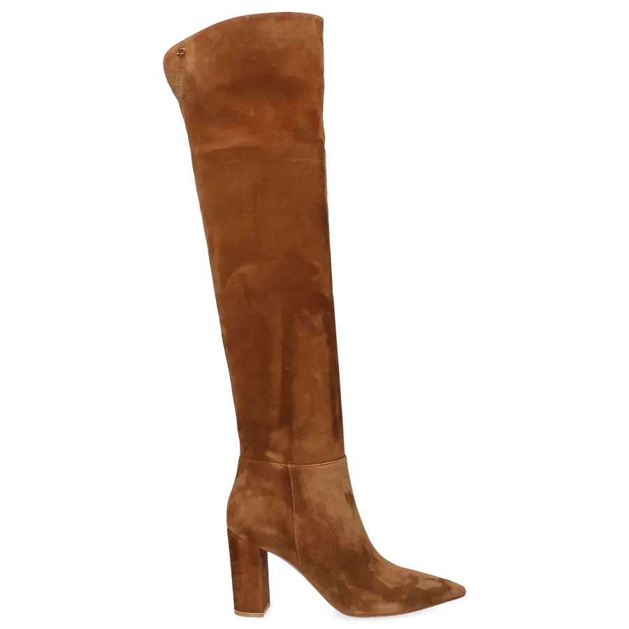 Gianvito Rossi - Overknees PIPER BOOT Veloursleder - braun