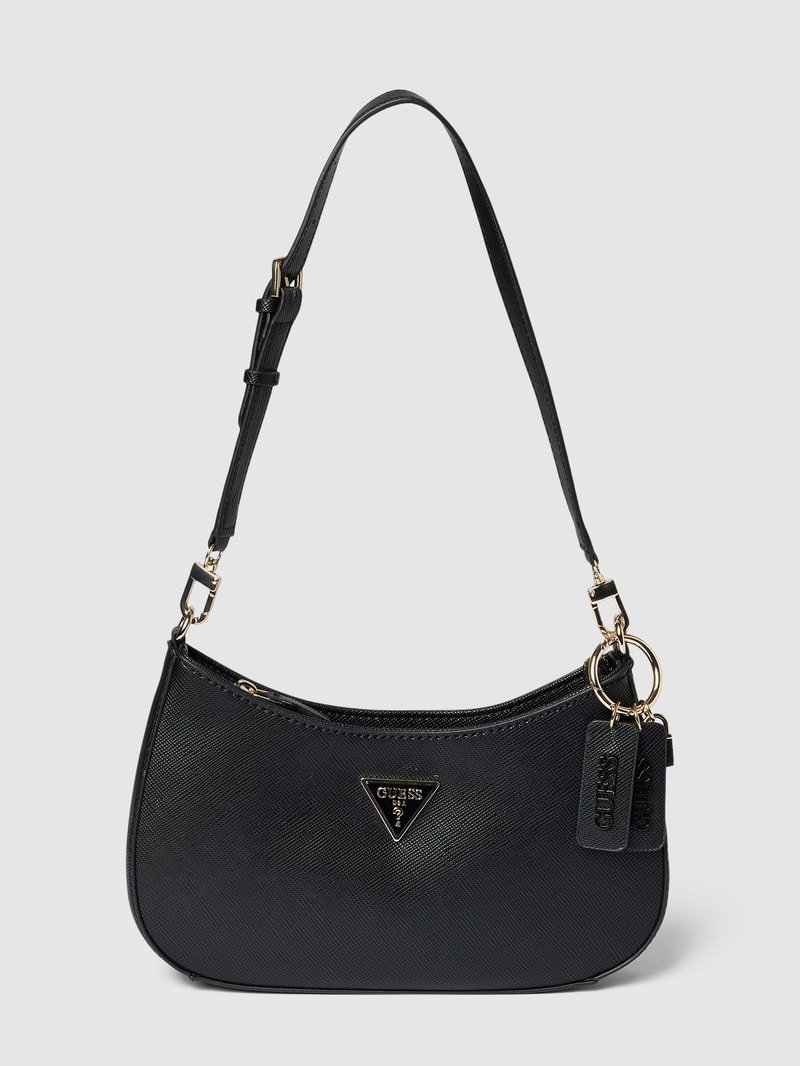 Handtasche mit Label-Details Modell 'NOELLE' in schwarz