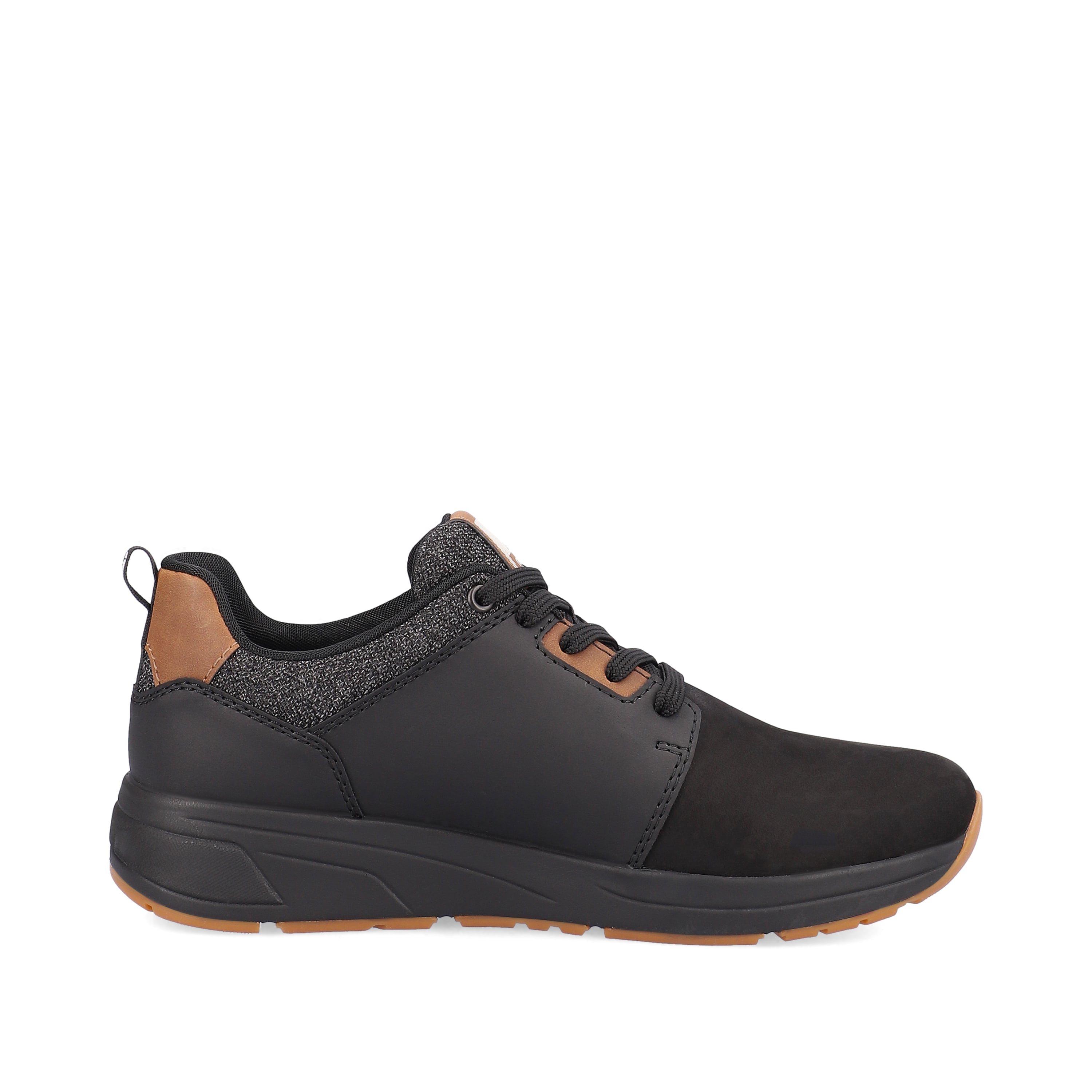 Rieker Herren Sneaker Low night-black wood-brown