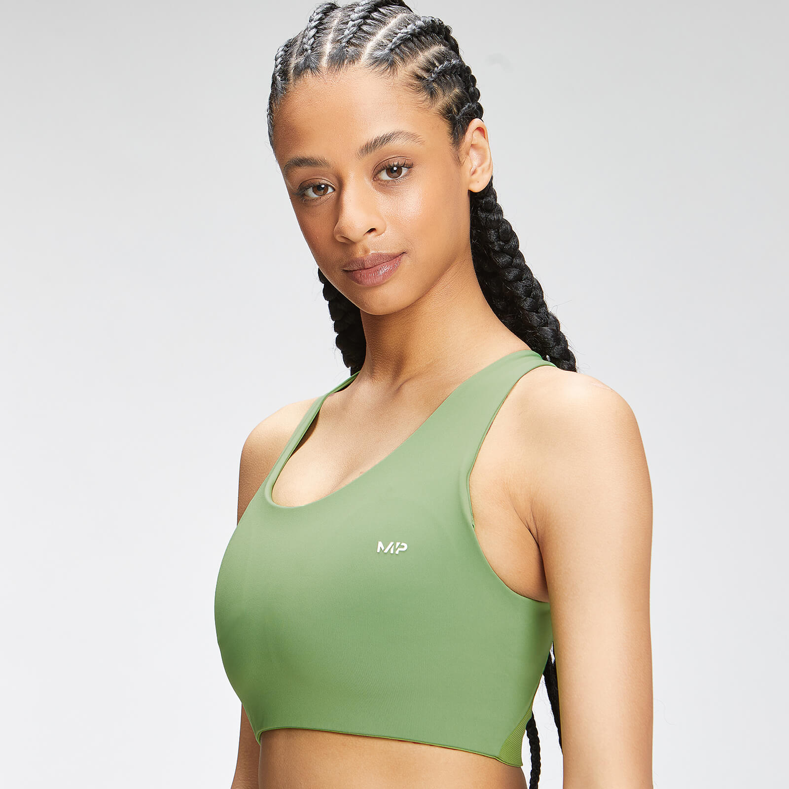 Brassière de sport à dos croisé Repreve® MP Tempo pour femmes – Vert pomme