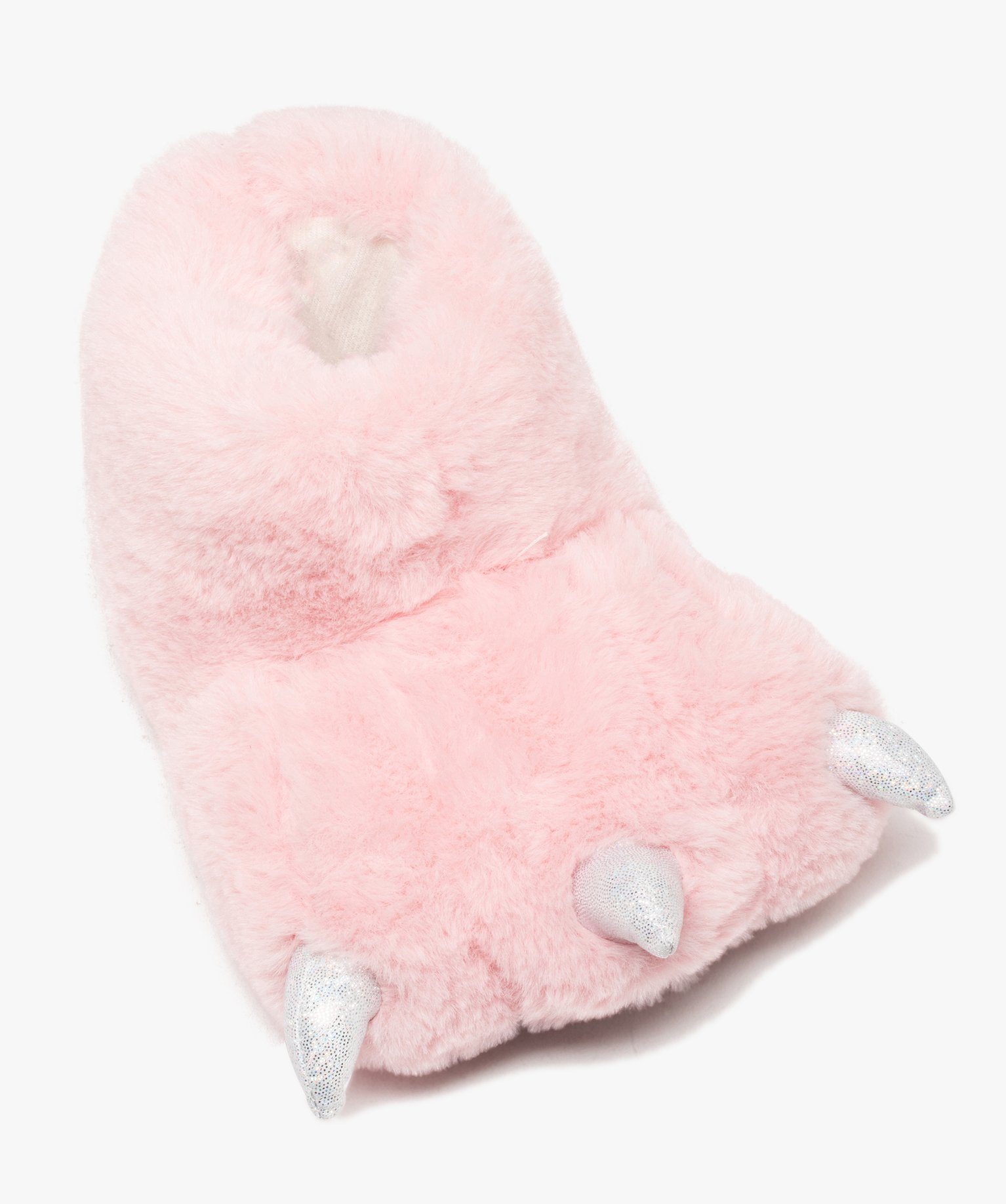 Chaussons boots fille 3D en patte de monstre rose | GEMO