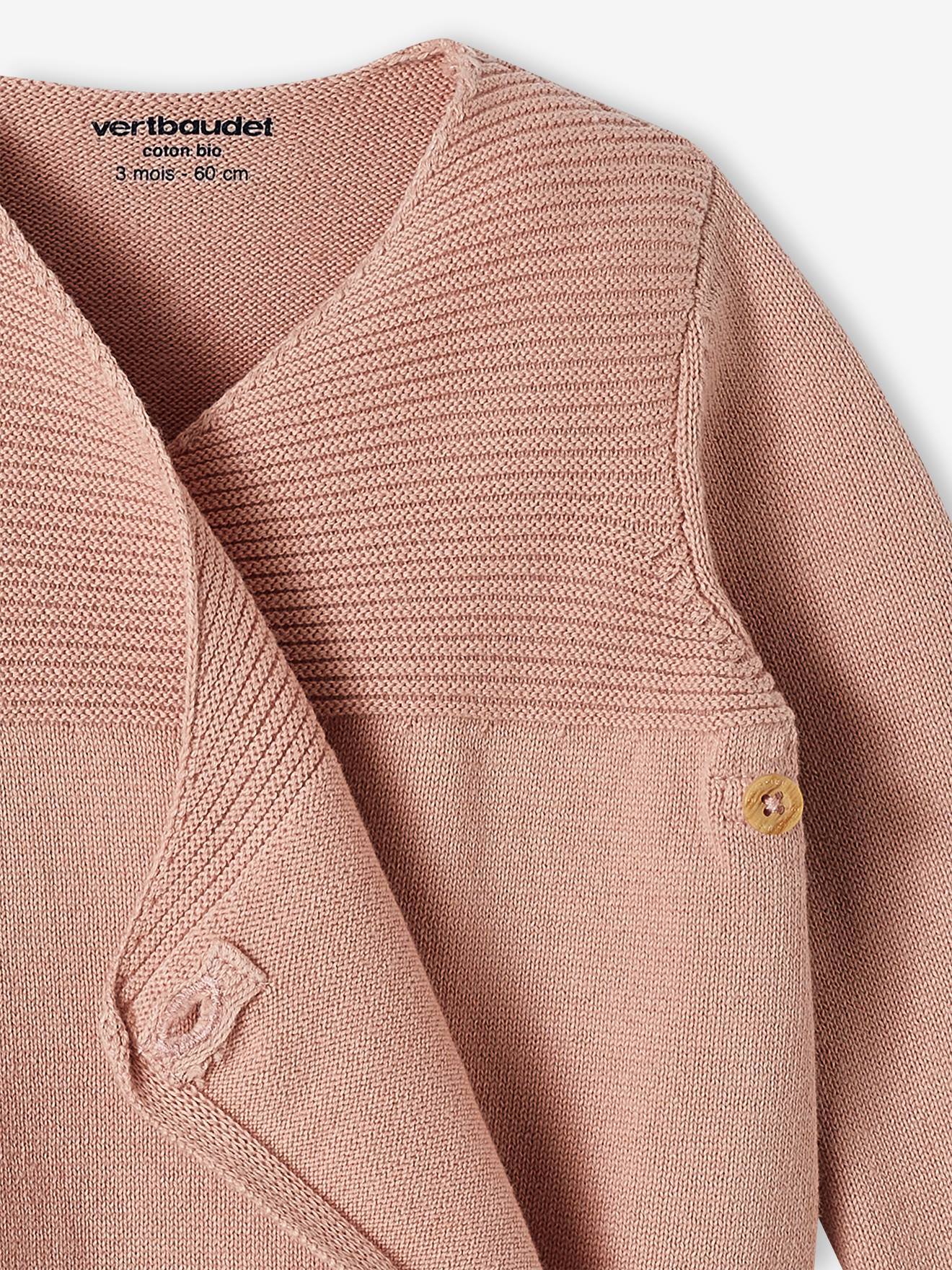Vertbaudet Bio-Kollektion: Strickjacke für Neugeborene Oeko-Tex - grau meliert