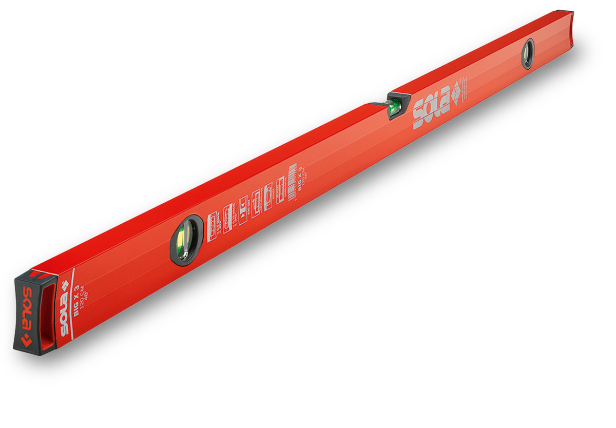 Sola 01373301 BIGX3/100 aluminum spirit level X profile 100 cm (3 vials)