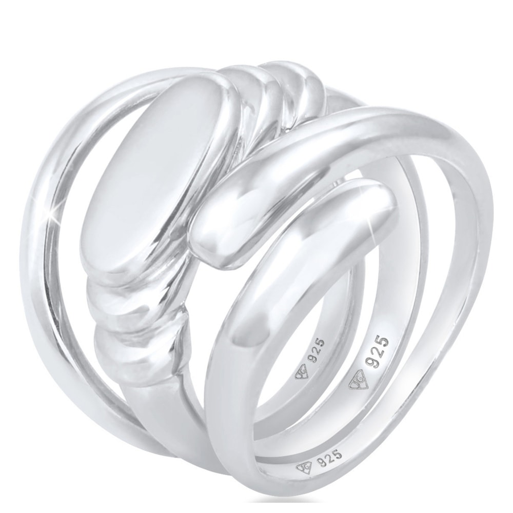 Elli PREMIUM Elli PREMIUM Bague Bague à anneau pour femme Bague de signalisation Bague envelop Bague
