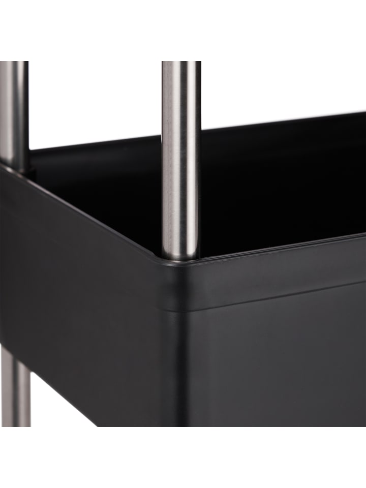 relaxdays Nischenwagen in Schwarz - (B)15,5 x (H)70 x (T)40,5 cm günstig kaufen onesize
