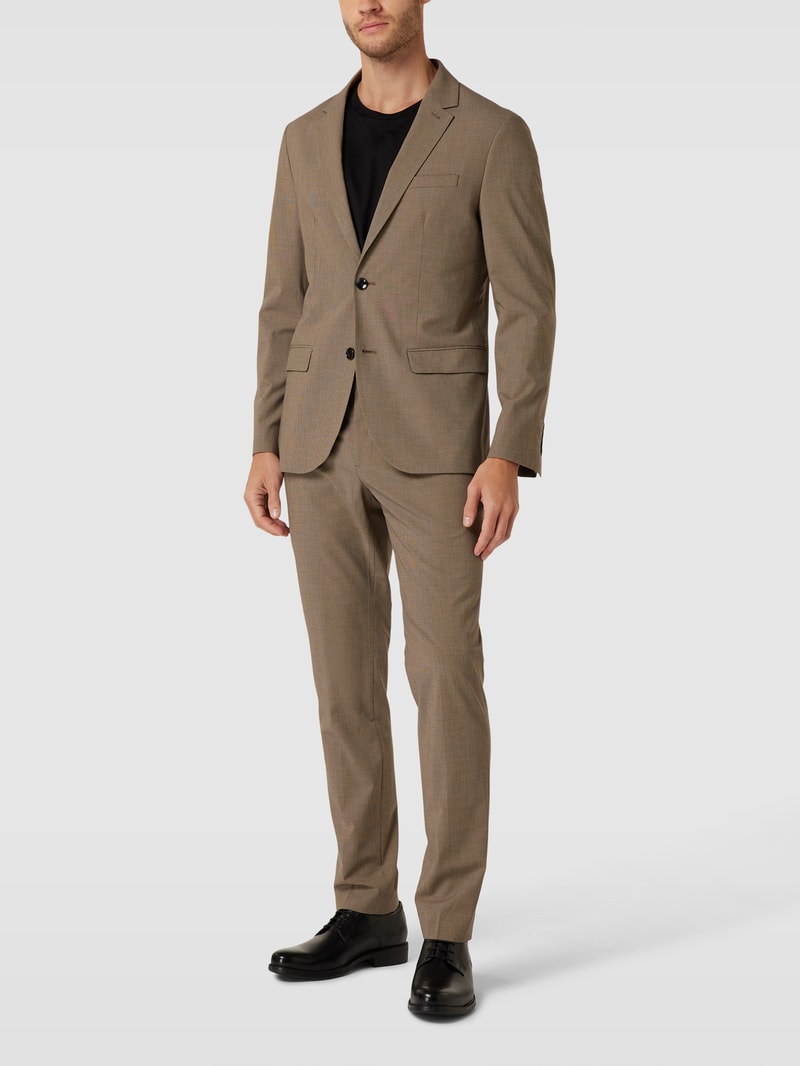 2-Knopf-Sakko mit Strukturmuster Modell 'paulo' in beige