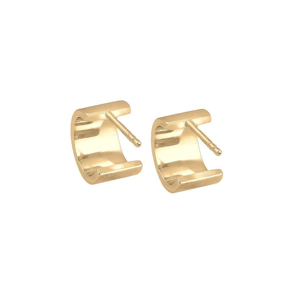 Elli Elli Boucles d'Oreilles Creolen Hänger Basic Geo Trend Matt 925er Silber Boucles d'oreilles
