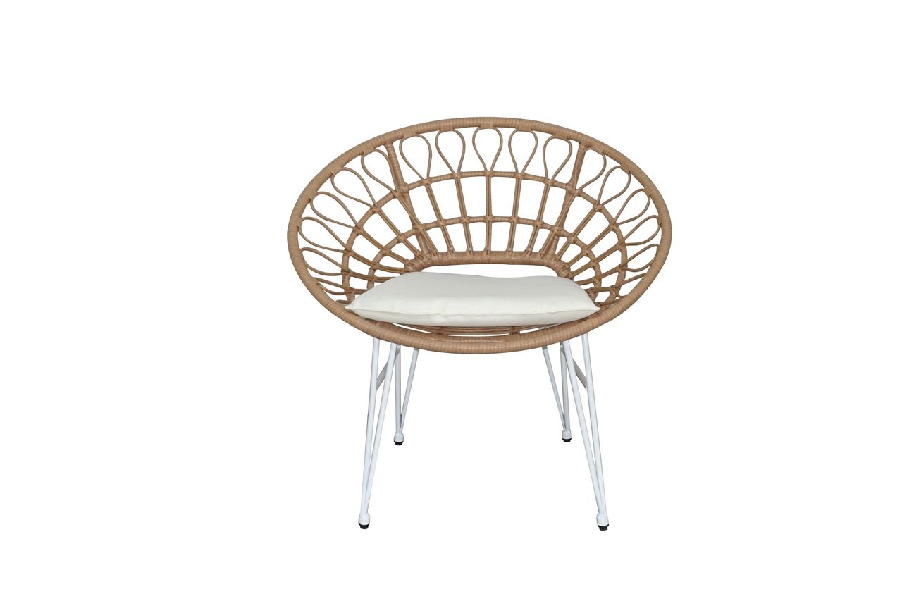 Happy Home Happy Home Casual Set 3 tlg. HGS38-BEI helles Rattan mit Sitzkissen in beige