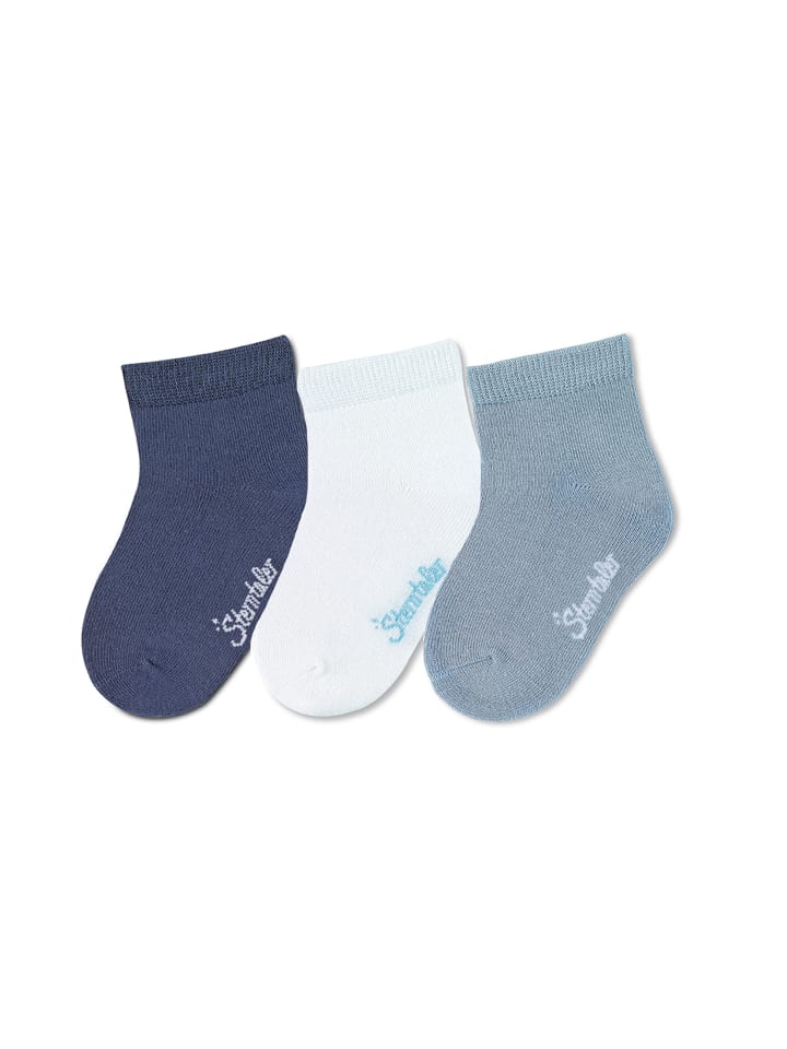 Sterntaler Sneaker-Socken 3er-Pack uni in helles blau günstig kaufen