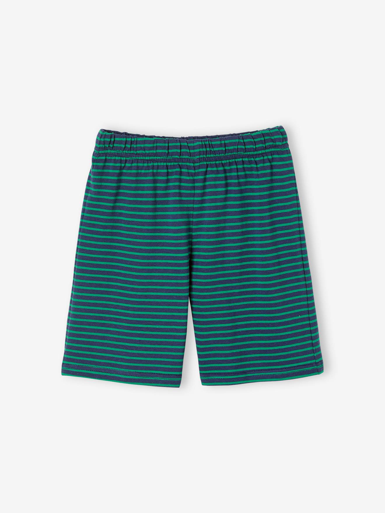 Pyjashort imprimé garçon Requin Surf vert sapin