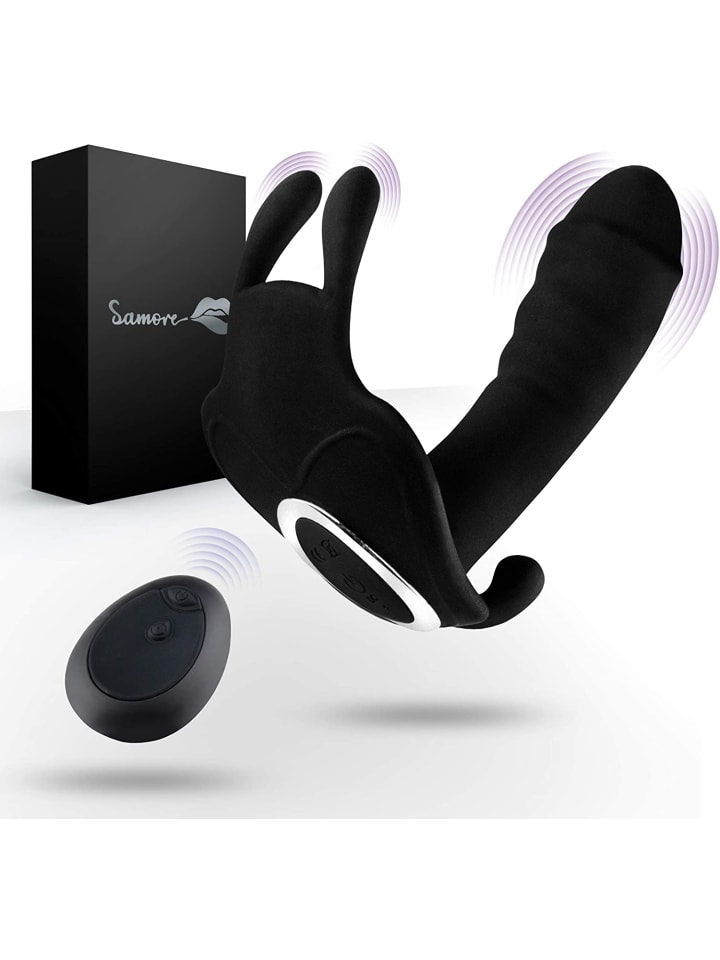 SAMORE Butterfly-Vibrator mit Fernbedienung in schwarz günstig kaufen onesize