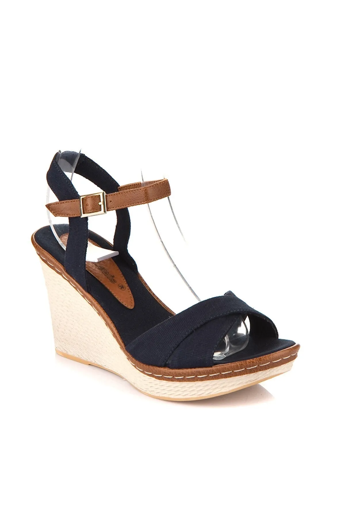 Fox Shoes  Marineblaue Damenschuhe mit Keilabsatz 9674040205