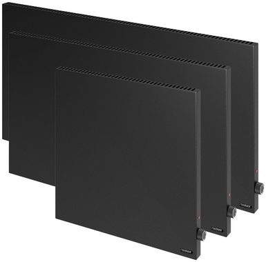 Vasner Infrarotheizung Konvi schwarz, Hybridheizung mit Konvektion & Thermostat, 600 Watt