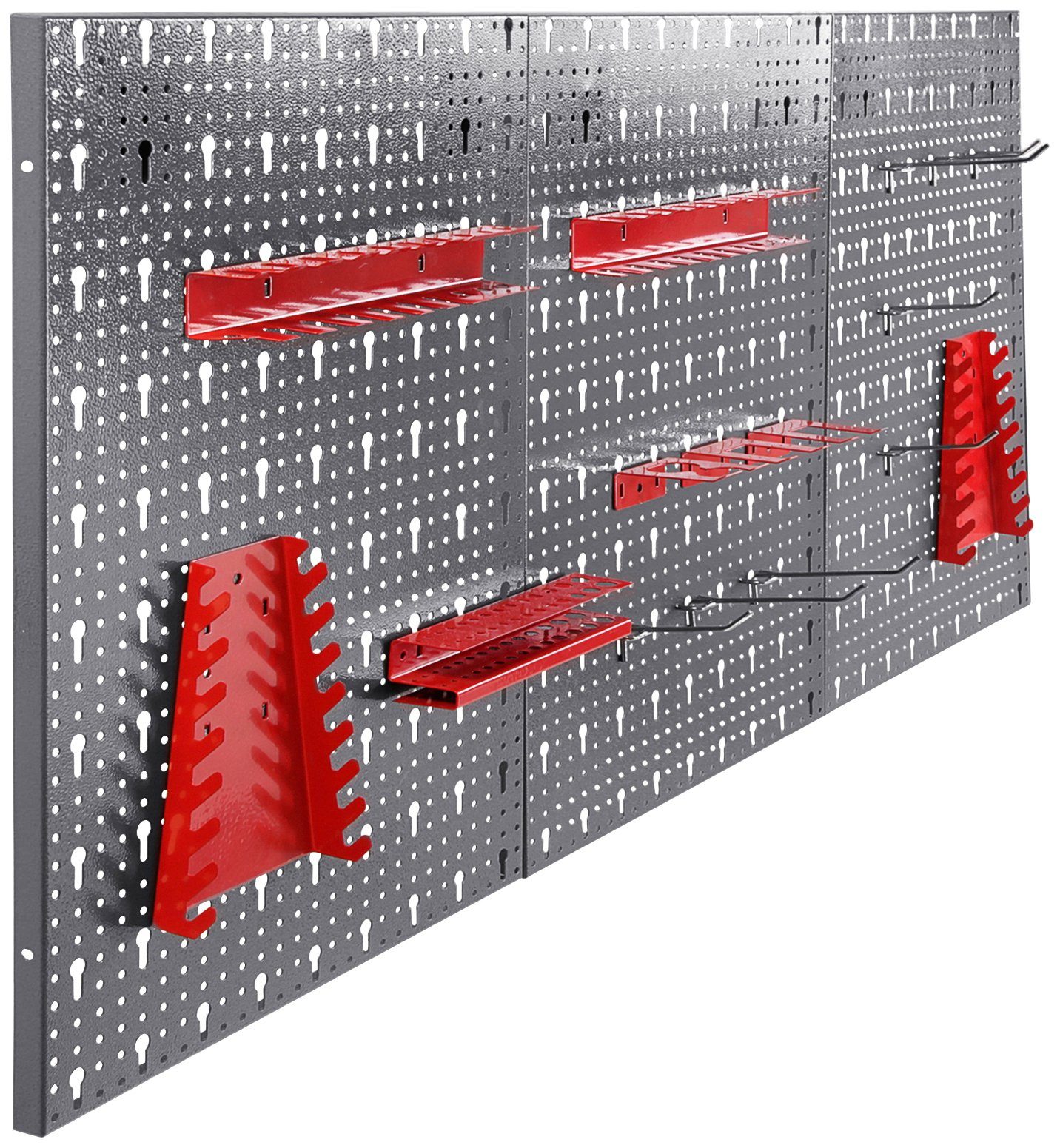 ONDIS24 Lochwand Jochen, 3 Stk., mit 22 Haken, BxTxH: 119,5x2,5x59,5 cm