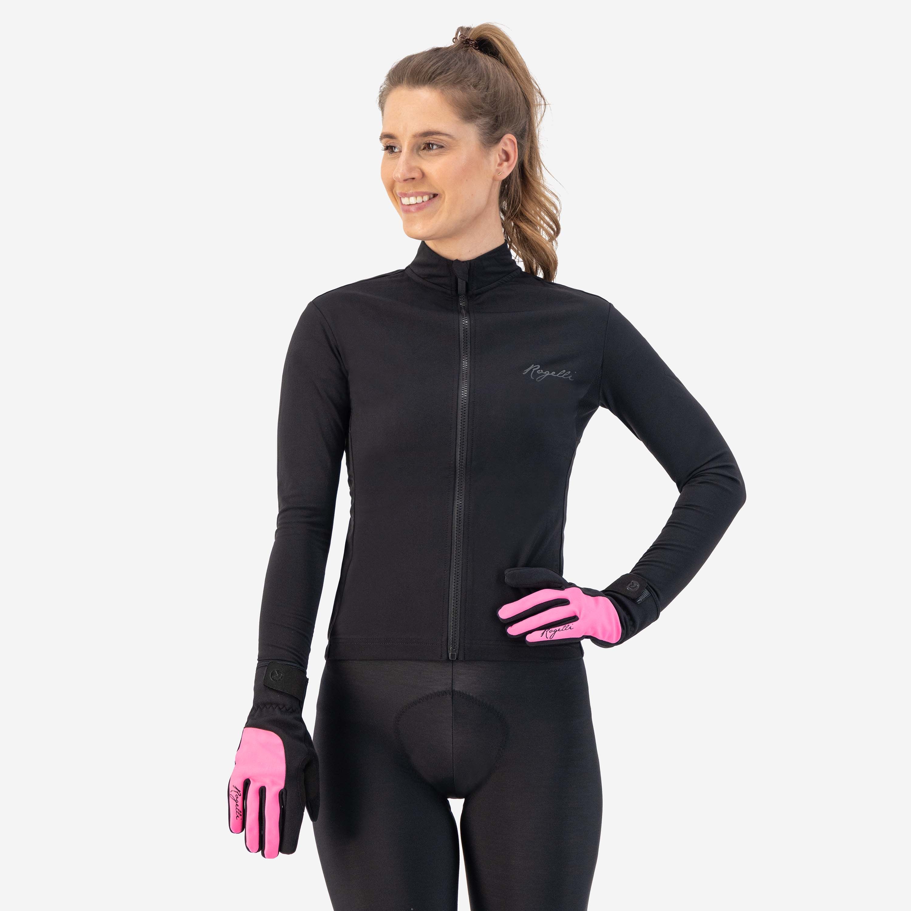 Rogelli Core Black Pink Damen Winterhandschuhe