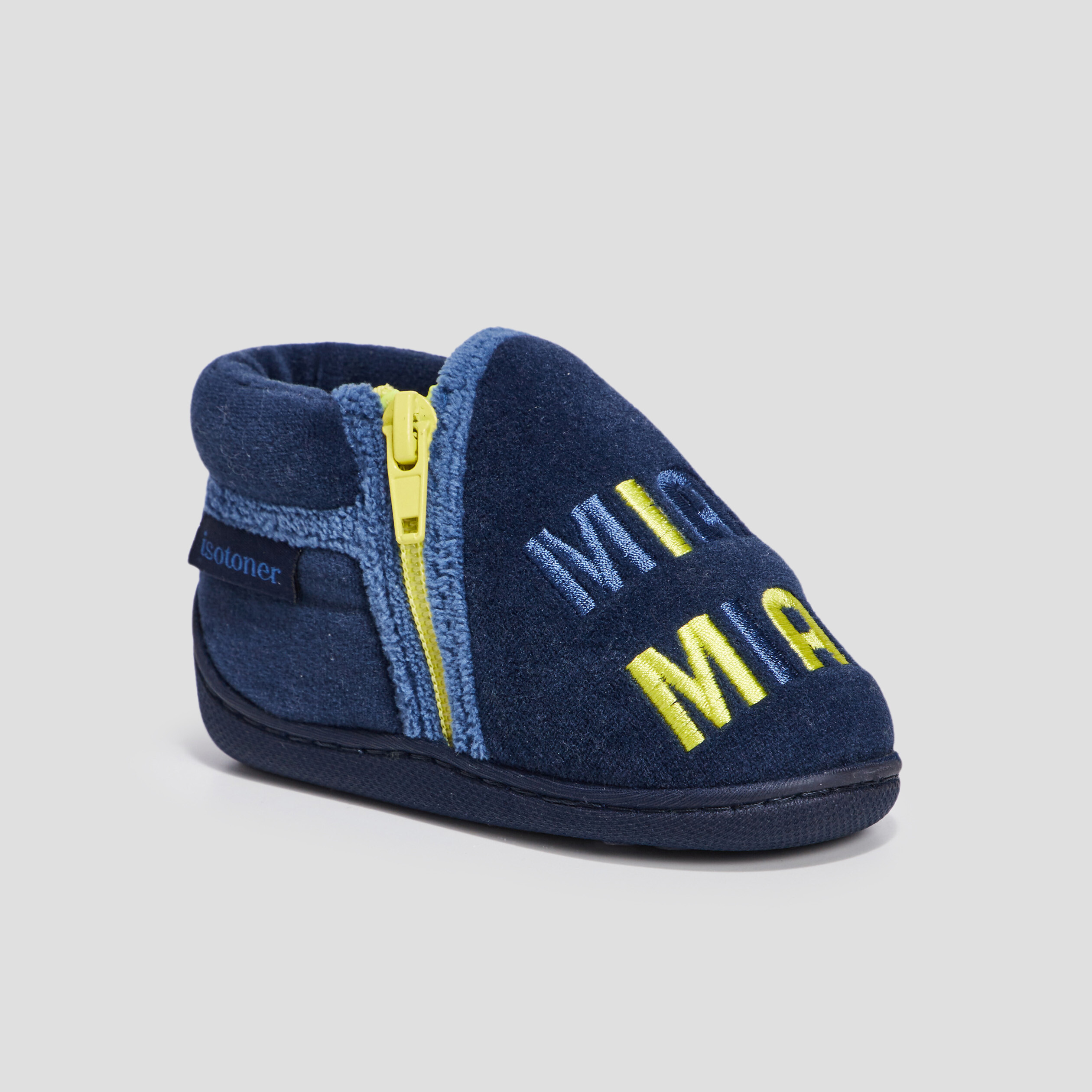 Chaussons bottillons Isotoner bleu bébé garçon | La Halle