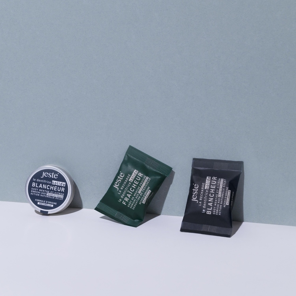 jeste La Recharge de Dentifrice Solide Blancheur Recharge Dentifrice Solide Blancheur naturel