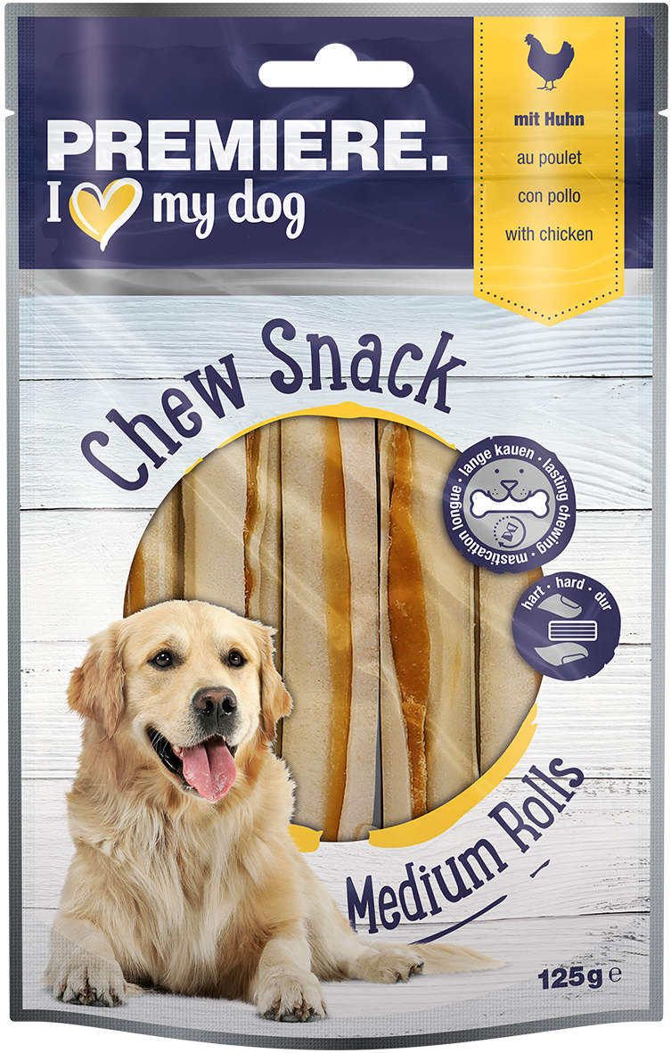 PREMIERE Snacks PREMIERE Medium Rolls Huhn 5 Stück, 125g